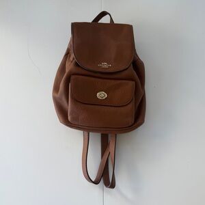 Coach Brown Leather Mini Backpack